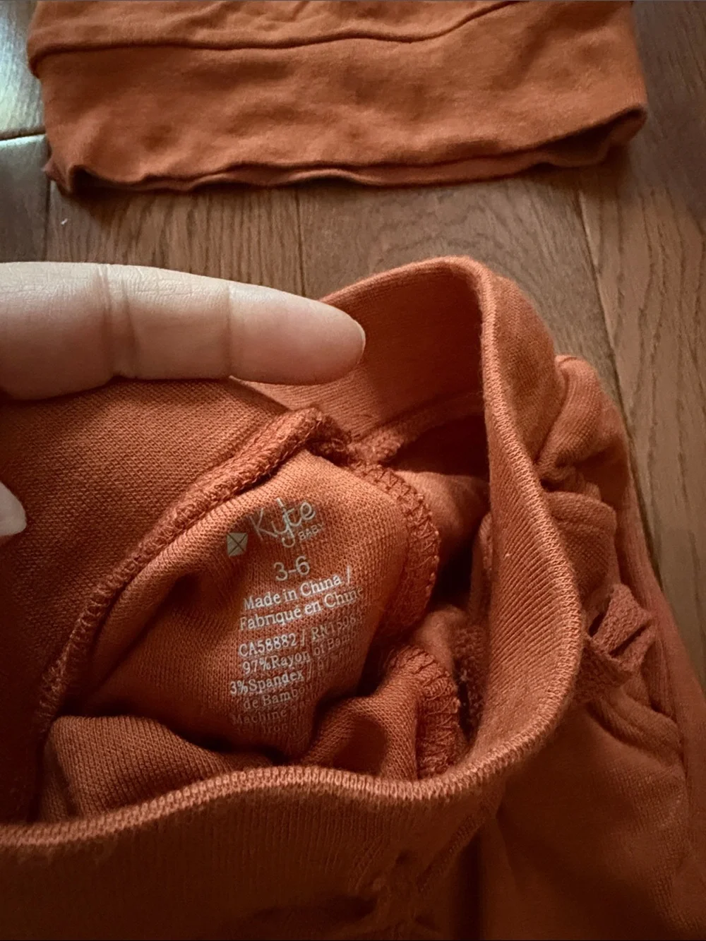Kyte BABY Rust Bamboo Jersey Set, 3-6 months
